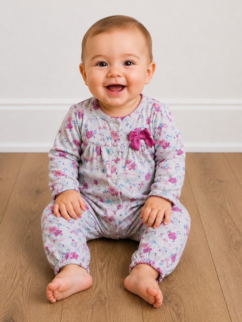 9m Baby Girl Floral pajamas